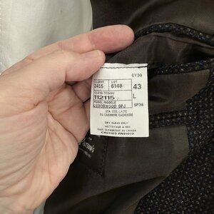 JACK VICTOR LUXORWOOD jacket blazer sport coat wool cashmere brown textured 44L